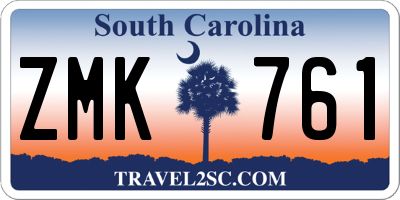SC license plate ZMK761