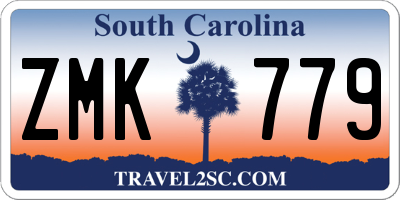 SC license plate ZMK779