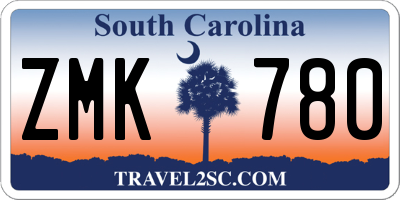 SC license plate ZMK780