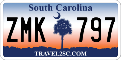 SC license plate ZMK797