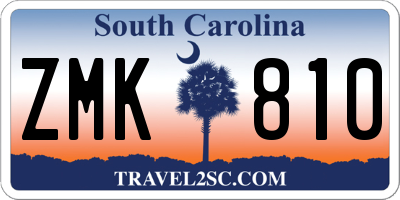 SC license plate ZMK810