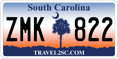 SC license plate ZMK822