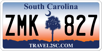 SC license plate ZMK827