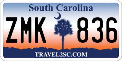 SC license plate ZMK836