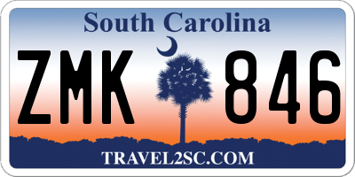 SC license plate ZMK846