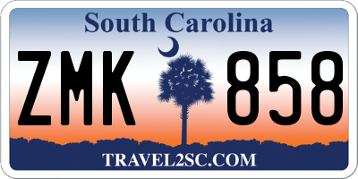 SC license plate ZMK858