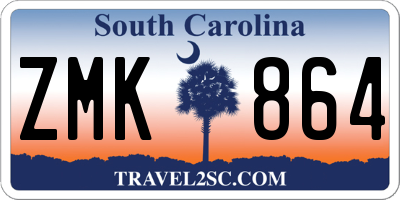 SC license plate ZMK864