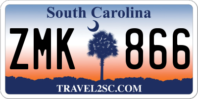 SC license plate ZMK866
