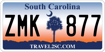 SC license plate ZMK877