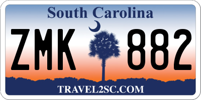 SC license plate ZMK882