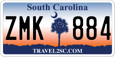 SC license plate ZMK884