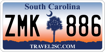 SC license plate ZMK886
