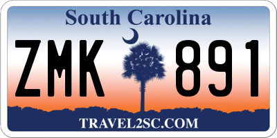 SC license plate ZMK891