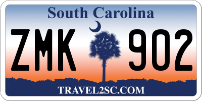 SC license plate ZMK902