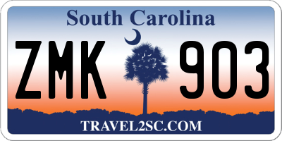 SC license plate ZMK903