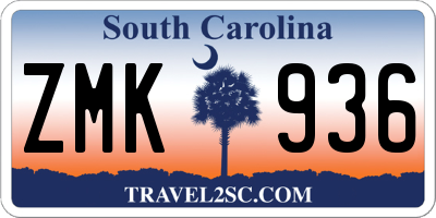 SC license plate ZMK936