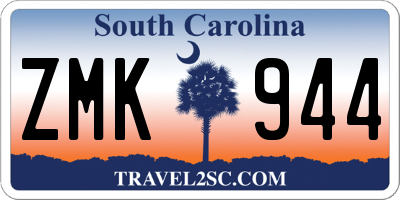 SC license plate ZMK944