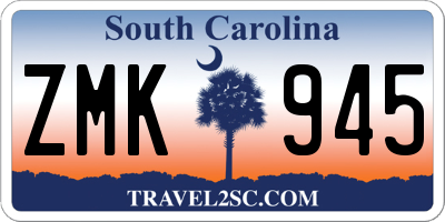 SC license plate ZMK945