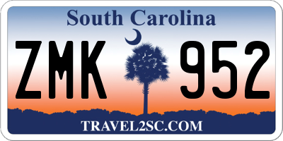 SC license plate ZMK952