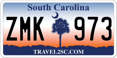 SC license plate ZMK973