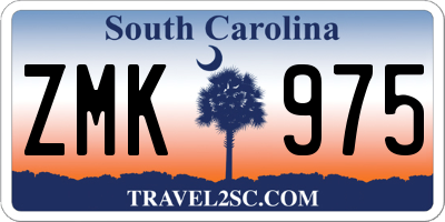 SC license plate ZMK975