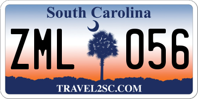 SC license plate ZML056