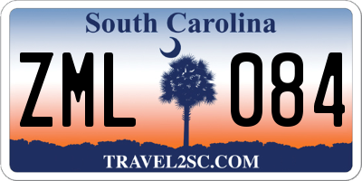 SC license plate ZML084