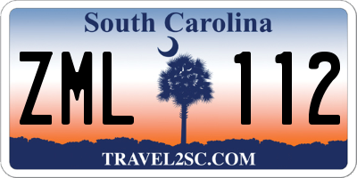 SC license plate ZML112