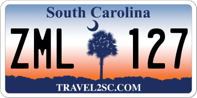 SC license plate ZML127