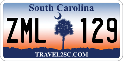SC license plate ZML129