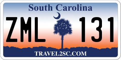 SC license plate ZML131