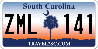 SC license plate ZML141