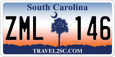 SC license plate ZML146