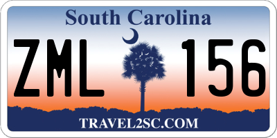 SC license plate ZML156