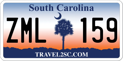 SC license plate ZML159