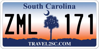 SC license plate ZML171