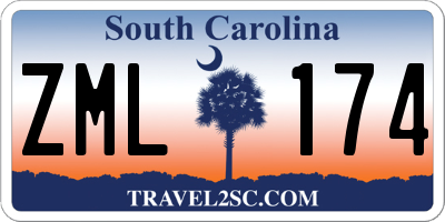 SC license plate ZML174