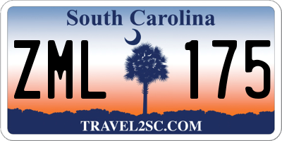 SC license plate ZML175