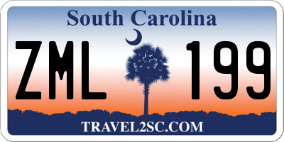 SC license plate ZML199