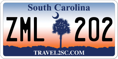 SC license plate ZML202