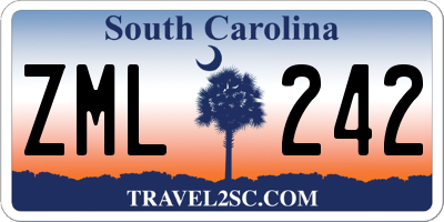 SC license plate ZML242