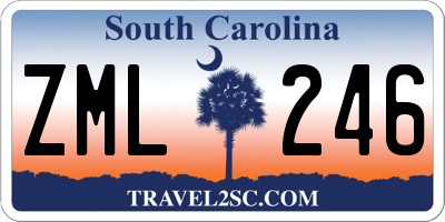 SC license plate ZML246