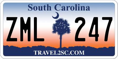 SC license plate ZML247