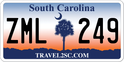SC license plate ZML249
