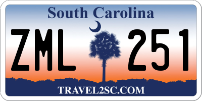 SC license plate ZML251