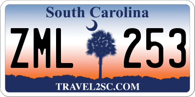 SC license plate ZML253