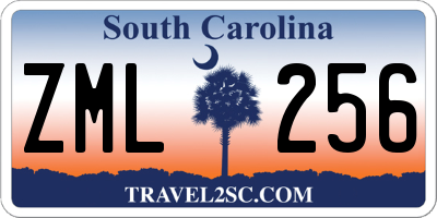 SC license plate ZML256