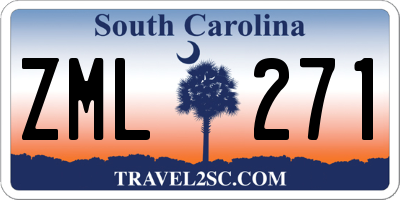 SC license plate ZML271