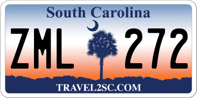 SC license plate ZML272
