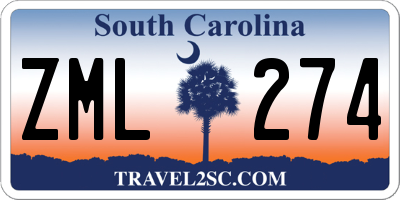 SC license plate ZML274